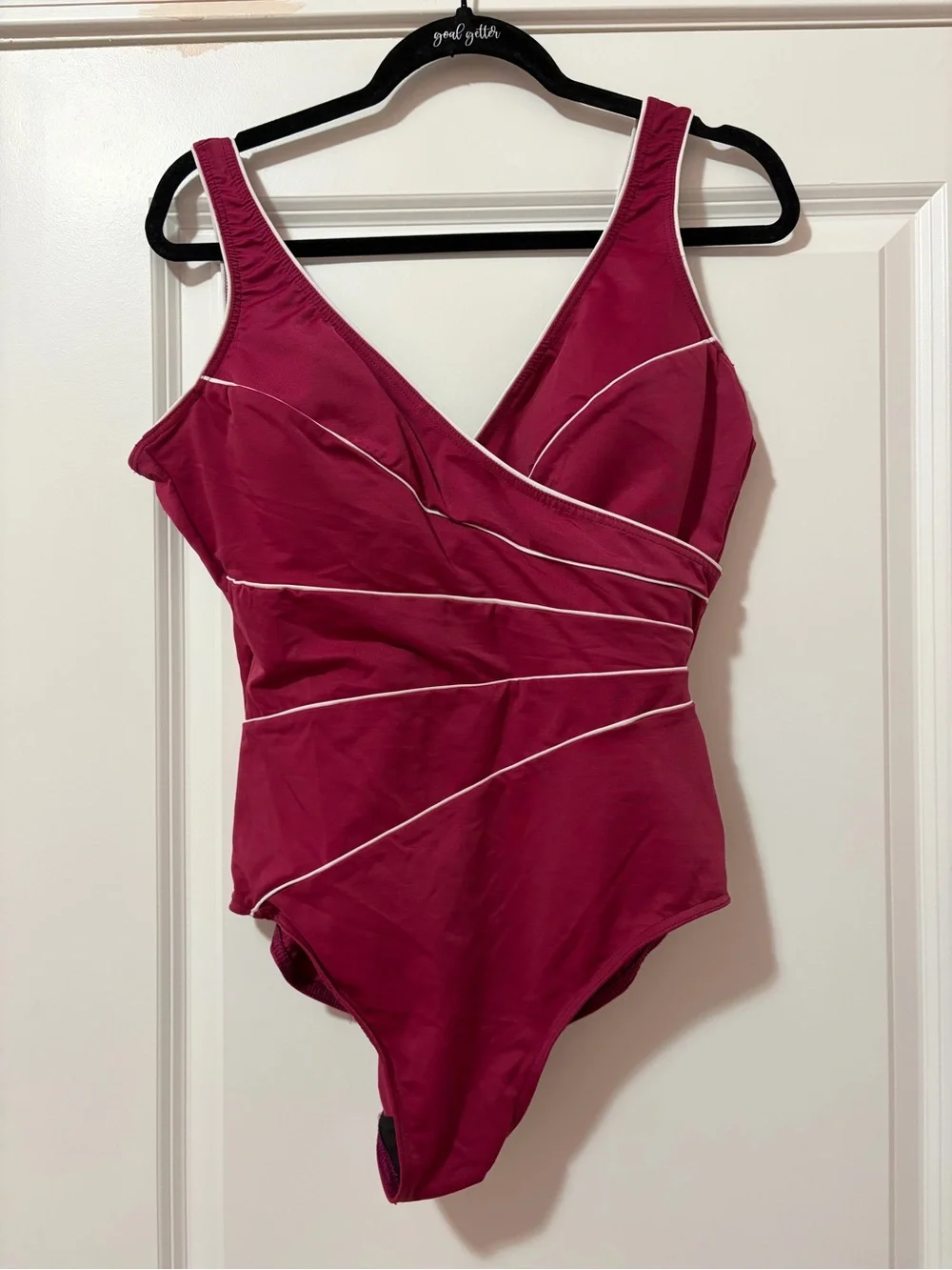 Miraclesuit Horizon Crossover Tummy Control One Piece Swimsuit Size 16